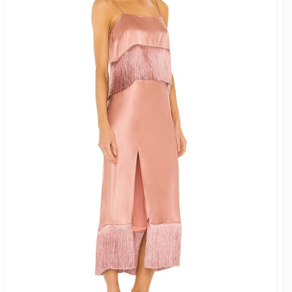 NWT Cinq á Sept Eastwood Silk Fringe Dress Size 12 - Picture 2 of 3